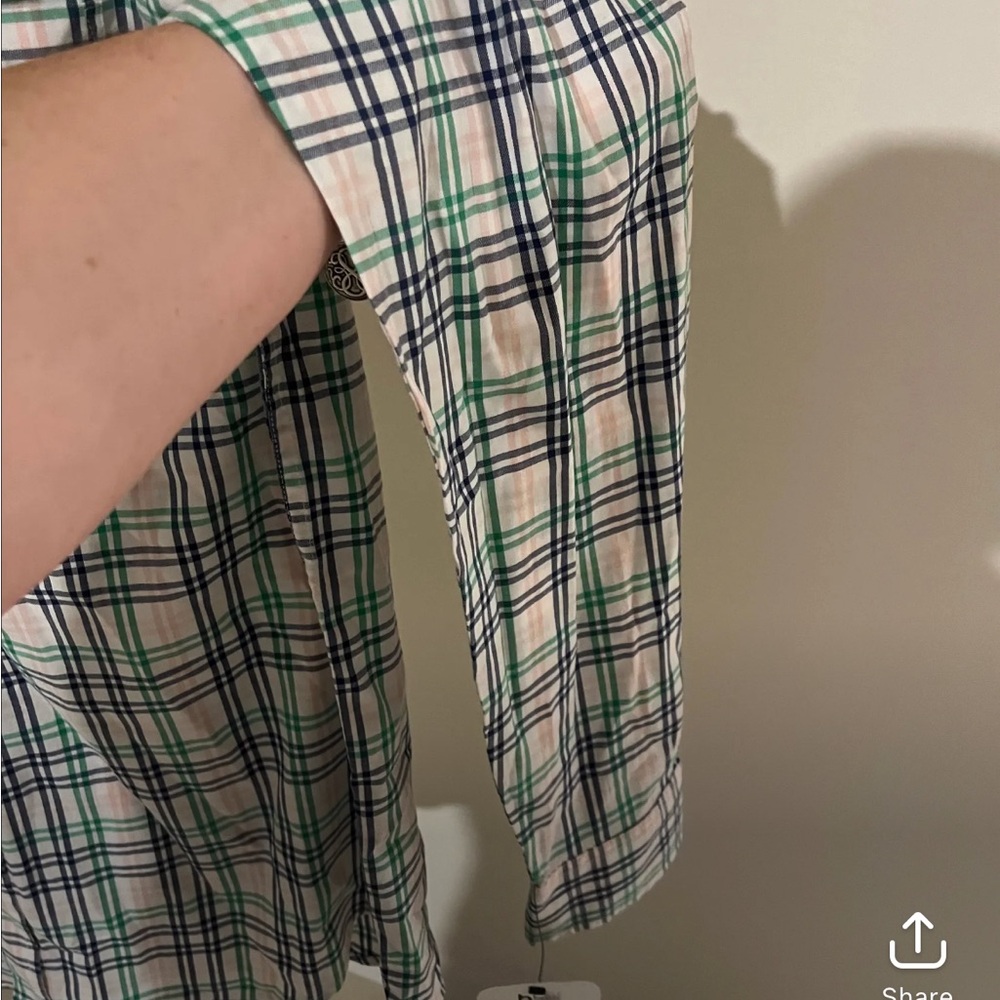NWT large plaid button down shirt long sleeves ML+11 - Picture 3 of 4